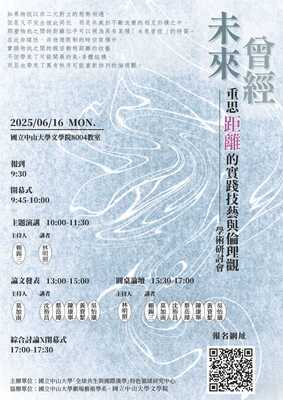 未來曾經：重思距離的實踐技藝與倫理觀學術研討會 | 114/6/16（一）10:00-17:00Image